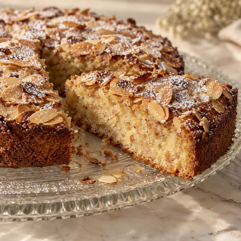 Almond Croissant Cake — close-up