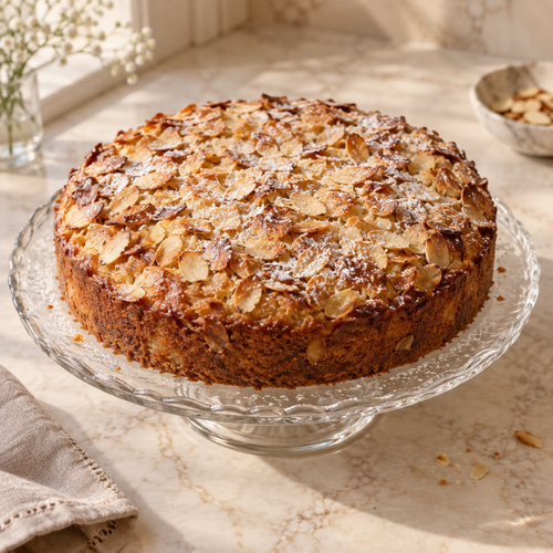 Almond Croissant Cake — whole cake