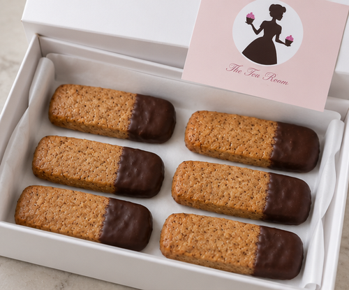 The Tea Room Almond Shortbread box of 6