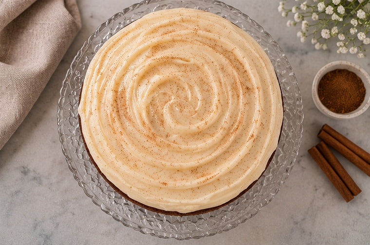 Overhead view of The Tea Room Cinnamon Swirl Cake