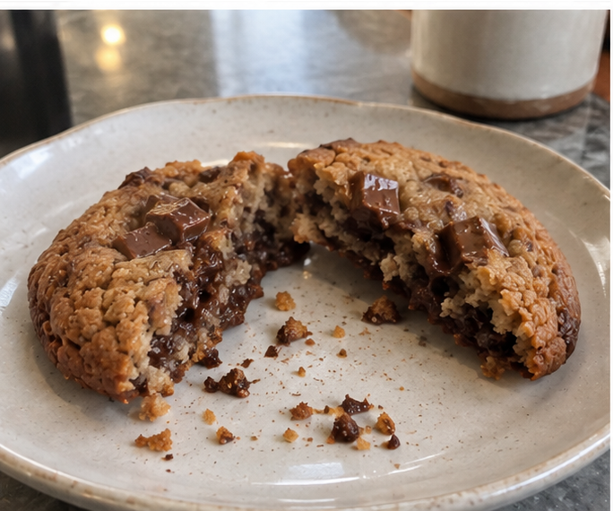 Guilt-free gluten-free chocolate chip cookies - close-up view